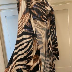 Calvin Klein printed animal print wrap dress